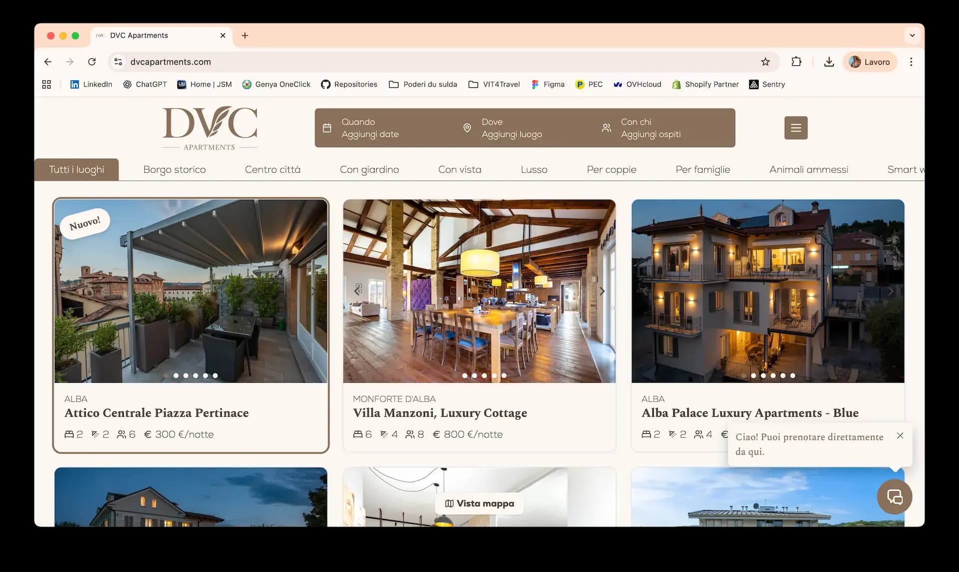 DVC Apartments Live Website