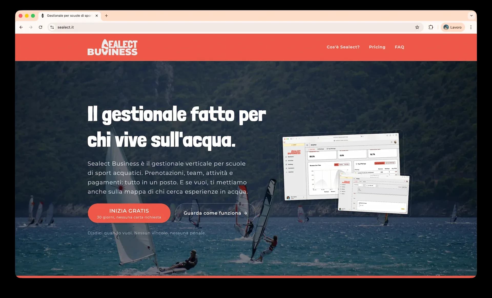 Sealect Business landing homepage