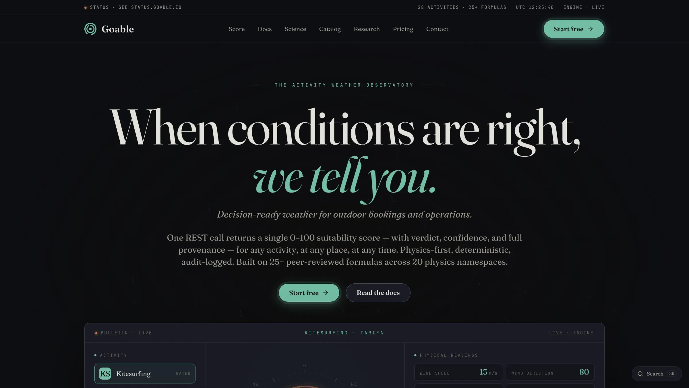 Home page di goable.io